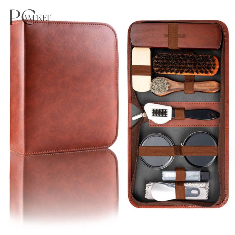 Sneaker Cleaning Kit - HorseHair Shoe Brush Set Leather Care