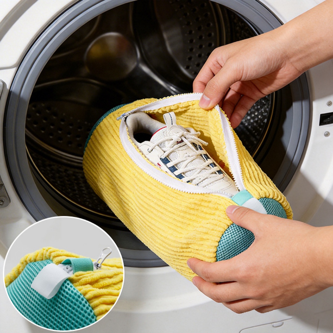 Sneaker Care Cleaning Kit - Shoe Washing Laundry Bag, Corduroy Sneaker