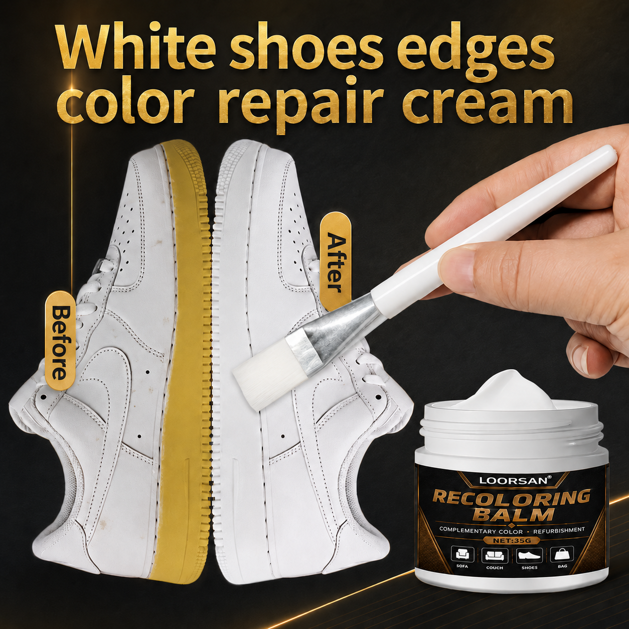 LOORSAN White Leather Sneaker  - Sneaker Cleaning Kit ulasan dan harga