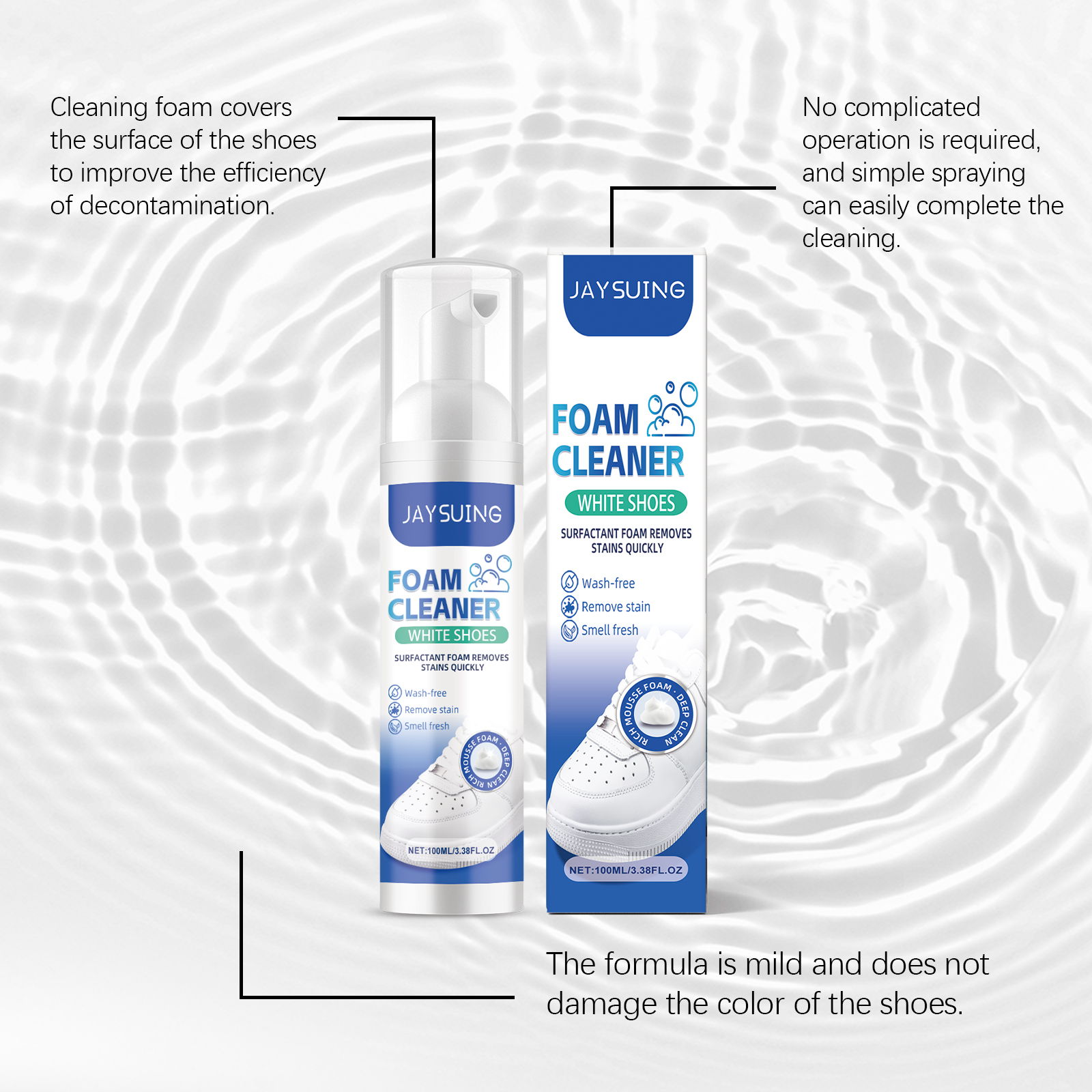 White Shoes Foam Cleaner No Ri - Sneaker Cleaning Kit ulasan dan harga